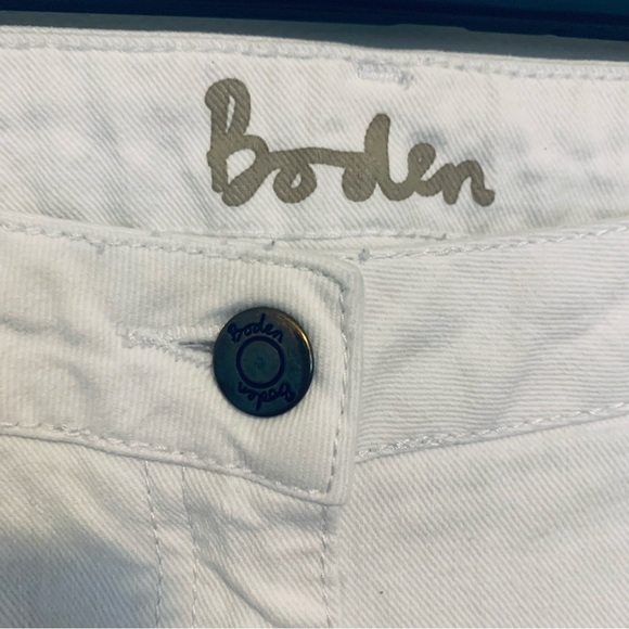 Women’s Boden White Denim 5 Pocket Bootcut Midrise Pants Size 8 - Picture 3 of 12